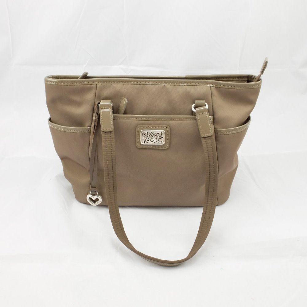 Brighton Pewter Nylon Handbag